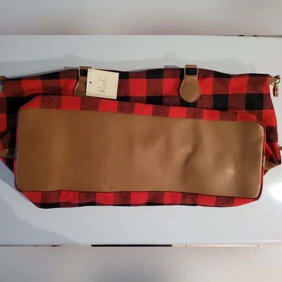 Red & Black Buffalo Print Duffel Bag🔥 - Picture 6 of 6